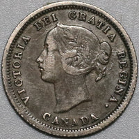 1858 Canada Victoria 5 Cents Silver Britain Empire Sterling Coin (20100401R)