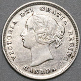 1893 Canada Victoria 5 Cents Sterling Silver Coin (22041402R)