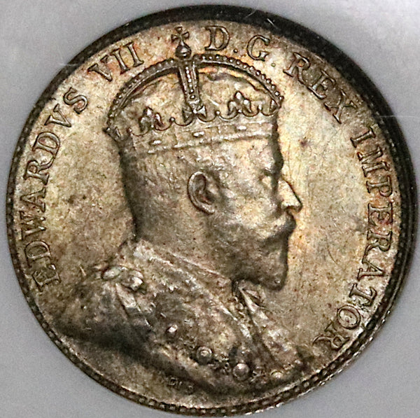 1903 NGC MS 62 Canada 5 Cents Edward VII Silver Sterling NOT Heaton Coin (21111802C)
