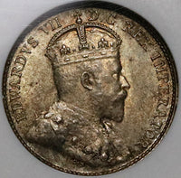 1903 NGC MS 62 Canada 5 Cents Edward VII Silver Sterling NOT Heaton Coin (21111802C)