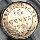 1941-C PCGS MS 62 Canada Newfoundland 10 Cents George VI Sterling Silver Coin (20041102C)