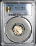 1941-C PCGS MS 62 Canada Newfoundland 10 Cents George VI Sterling Silver Coin (20041102C)