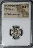 207 NGC Ch XF Julia Domna Silver AR Drachm Caesarea Cappadocia Roman Provincial (21061603C)