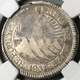 1831-T NGC VF 30 Central American 2 Reales Honduras Silver Coin (23022404C)