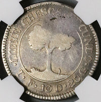 1831-T NGC VF 30 Central American 2 Reales Honduras Silver Coin (23022404C)