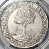 1842/37 NG PCGS AU Central American Republic Guatemala 8 Reales Scarce Overdate Coin (22071703C)