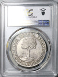 1842/37 NG PCGS AU Central American Republic Guatemala 8 Reales Scarce Overdate Coin (22071703C)