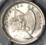 936 PCGS MS 66 Chile 10 Centavos Condor Bird Santiago Coin POP 1/0 (23010701C)