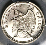 1936 PCGS MS 66 Chile 10 Centavos Condor Bird Santiago Coin POP 1/0 (23010701C)