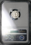 1845 NGC MS 62 Chile 1/2 Real Condor Bird Silver Mint State Coin (17052502D)