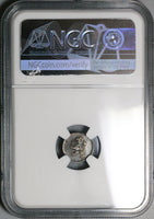 1817 NGC AU 55 Chile 1/4 Real Spain Colonial Lion Castle Silver Coin (22060801D)