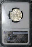 1893 NGC MS 63 Chile 20 Centavos Condor Bird Silver Mountain Coin (22081701D)