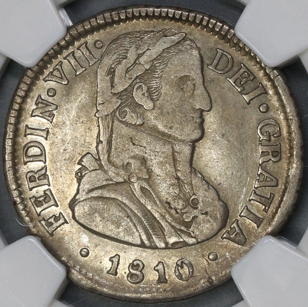 1810 NGC XF 45 Chile 2 Reales Imaginary Bust Spain Silver Coin (19030901C)