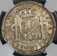 1810 NGC XF 45 Chile 2 Reales Imaginary Bust Spain Silver Coin (19030901C)
