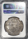 1801-So NGC AU 50 Chile 8 Reales Charles IIII Spain Colony Coin (19071401C)