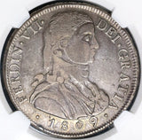 1809-So NGC XF 40 Chile 8 Reales Imaginary Bust Spain Colony Silver Coin (19060201C)