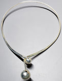 1976 Alton Vintage 925 Silver Choker Necklace Sweden Organic Modern