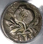 1865/3 PCGS VF 35 Colombia 1/4 Decimo Popayan Silver Coin POP 1/0 (21070502C)