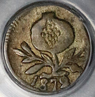 1872 PCGS AU 50 Colombia 1/4 Decimo Popayan Silver 41k Coin POP 1/0 (21120601C)