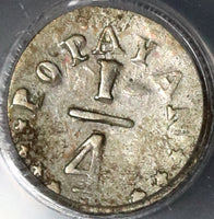 1872 PCGS VF 30 Colombia 1/4 Decimo Popayan Silver 41k Coin POP 1/1 (20050604C)