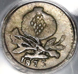 1875 PCGS XF 40 Colombia 1/4 Decimo Popayan Silver Coin POP 1/1 (20050605C)
