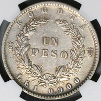 1859 NGC XF Colombia 1 Peso Bogota Granadine Condor Coin (22120404C)