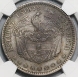 1866 NGC XF 45 Colombia 1 Peso Bogota Condor Bird 91k Coin POP 1/1 (22040502C)