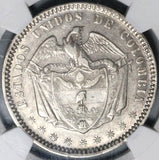 1867 NGC AU 55 Colombia Peso Silver Bogota Mint Coin 44K POP 1/1 (21070505C)