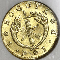 1826 NGC MS 62 Colombia Gold 1 Peso Bogota Mint State Coin POP 1/0 (21042102C)