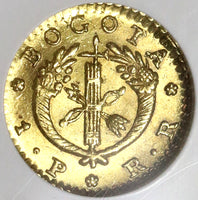 1827 NGC MS 62 Colombia Gold 1 Peso Bogota Mint State Coin POP 2/1 (19102303C)