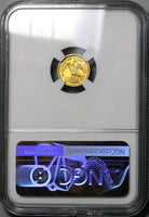 1873 NGC MS 62 Colombia 1 Peso Gold Condor Bogota Mint 3k minted Coin (22112601D)