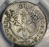1835 PCGS VF 30 Colombia 1 Real Bogota Mint Silver Coin (22100801C)