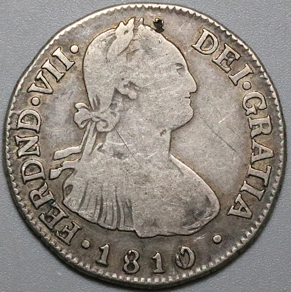 1810-P Colombia 2 Reales Popayan Mint VF Spain Colonial Silver Coin (22090402R)