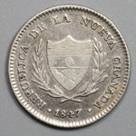 1847 Nueva Granada Colombia 2 Reales Bogota VF Silver Coin (21060201R)