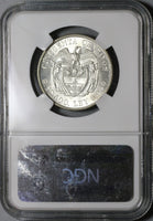 1934 NGC MS 64 Colombia Silver 50 Centavos Cartwheel Luster Coin (20091202C)