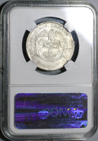 1884 NGC AU 55 Colombia 5 Decimos Medellin 50 Centavos Silver Coin (20012903C)