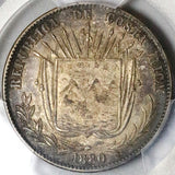 1880 PCGS AU 50 Costa Rica 50 Centavos Silver Coin POP 1/0 (22122601C)
