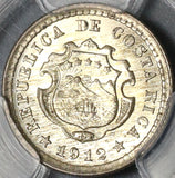 1912 PCGS MS 66 Costa Rica 5 Centimos Silver Mint State Coin (20092601C)