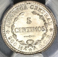 1912 PCGS MS 66 Costa Rica 5 Centimos Silver Mint State Coin (20092601C)