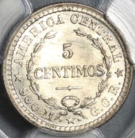 1912 PCGS MS 66 Costa Rica 5 Centimos Silver Mint State Coin (20092601C)