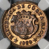 1929 NGC MS 63 Costa Rica 5 Centimos Mint State Bronze Coin (21030704C)