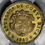 1940 PCGS MS 65 Costa Rica 5 Centimos Mint State Coin (20092602C)