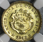 1942 NGC MS 63 Costa Rica 5 Centimos Mint State Brass Coin (21030706C)