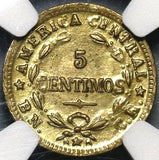 1947 NGC MS 66 Costa Rica 5 Centimos Mint State Brass Coin POP 2/0 (20120602C)