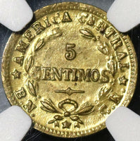 1947 NGC MS 66 Costa Rica 5 Centimos Mint State Brass Coin POP 2/0 (20120602C)