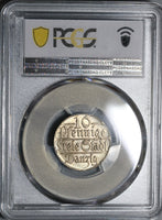 1923 PCGS AU 58  Danzig 10 Pfennig Coin (20041202C)