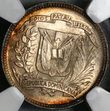 1937 NGC MS 64 Dominican Republic 10 Centavos Silver Gem Coin (23031602C)