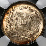 1937 NGC MS 64 Dominican Republic 10 Centavos Silver Gem Coin (23031602C)