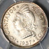 1937 PCGS MS 65 Dominican Republic Silver 10 Centavos Gem Coin (22051101D)