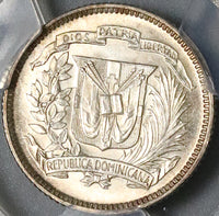 1937 PCGS MS 65 Dominican Republic Silver 10 Centavos Gem Coin (22051101D)